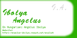 ibolya angelus business card